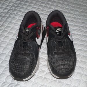 Nike Kids Sneakers in Black, White, and Red